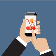 mobile shopping button