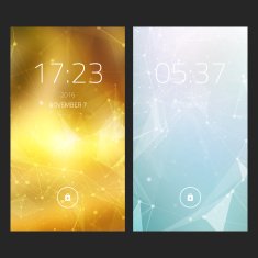 Mobile interface wallpaper design Set of abstract elegant backgrounds