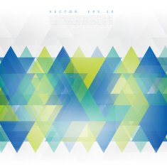 Abstract geometric shape from color triangles
