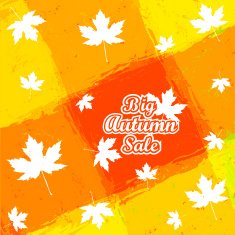 Big Autumn Sale Autumnal Maple Leaf background N3