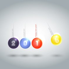 Typography happy new year 2015 on pendulum