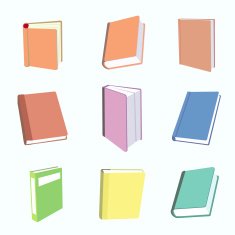 Books icons set