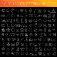 Icon Set Thin lines logo vector set N3