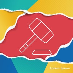 gavel line icon