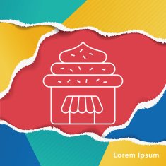 shopping cart line icon N8