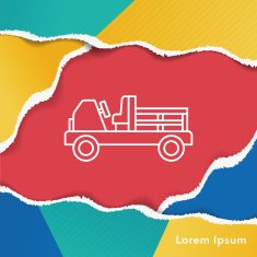 cargo truck line icon N5