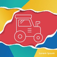 cargo truck line icon N7