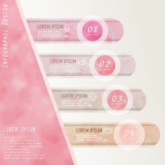 light pink business with circle number banner