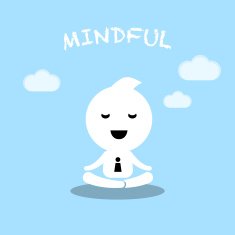 abstract character conceptual businessman practice meditation ca N2