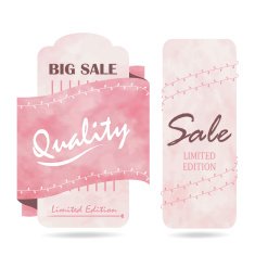 Light pink banner with vine
