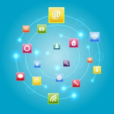 Flat Icons with shadow