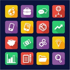 Manager Icons Flat Design