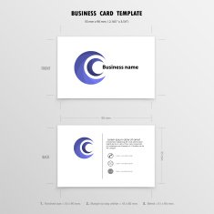 Creative Business Cards Design Template Size 55 mm x 90