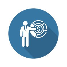 Market Share Icon Business Concept Flat Design N3