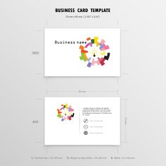 Creative Business Cards Design Template Size 55 mm x 90 N3