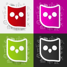 Drawing business formulas owl