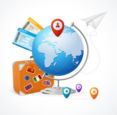 Travel Concept Globe Vector