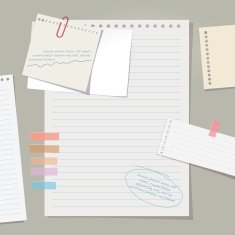 Vector note papers collection