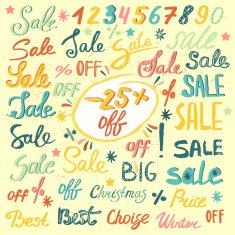 Hand drawn sale label