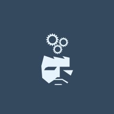 Brainstorming symbol Business vector icon with man and gears