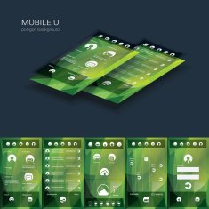 Mobile user interface vector template Smartphone ui with flat design