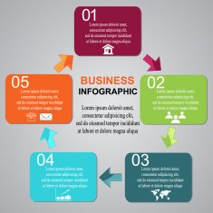 Business Infographic Template clip art illustration