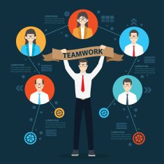 Business concept design on dark background clean vector N5