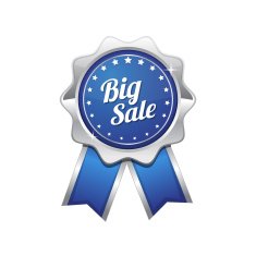 Big Sale Blue Vector Icon Design
