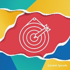Archery target line icon N2