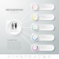 Steps to target infographic template for business concept