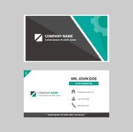 business profile card company template flat design