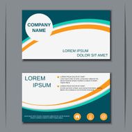 Business visiting card banner sticker mockup flyer label vector template N12