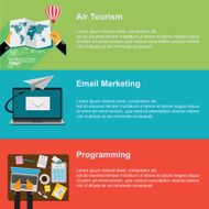 air tourism email marketing programming vector web design