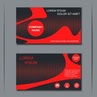 Business visiting card banner sticker mockup flyer label vector template N16