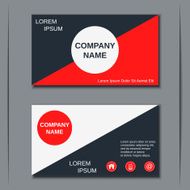 Business visiting card banner sticker mockup flyer label vector template N17