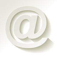 Paper email symbol on a white background N2