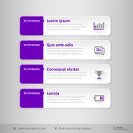 Modern tabs as design elements Business symbols