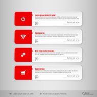 Vector tabs as design elements for business layouts N7
