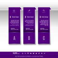 Vector tabs as design elements for business layouts N9