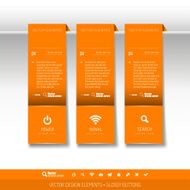 Vector tabs as design elements for business layouts N11