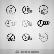 10 seconds vector icons