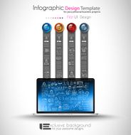 Clean Infographic Layout Template for data and information analysis N59