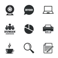 Office documents and business icons N13