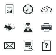 Office documents and business icons N14