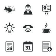 Office documents and business icons N17