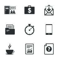 Office documents and business icons N21