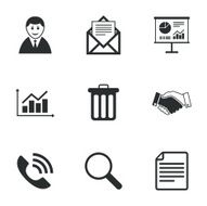 Office documents and business icons N24