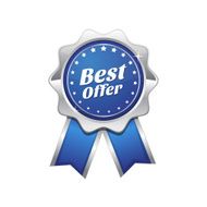 Best Offer Blue Vector Icon Design N2
