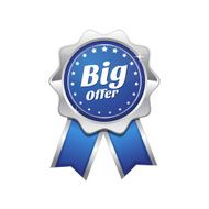 Big Offer Blue Vector Icon Design N3