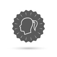 Head sign icon Female woman human head